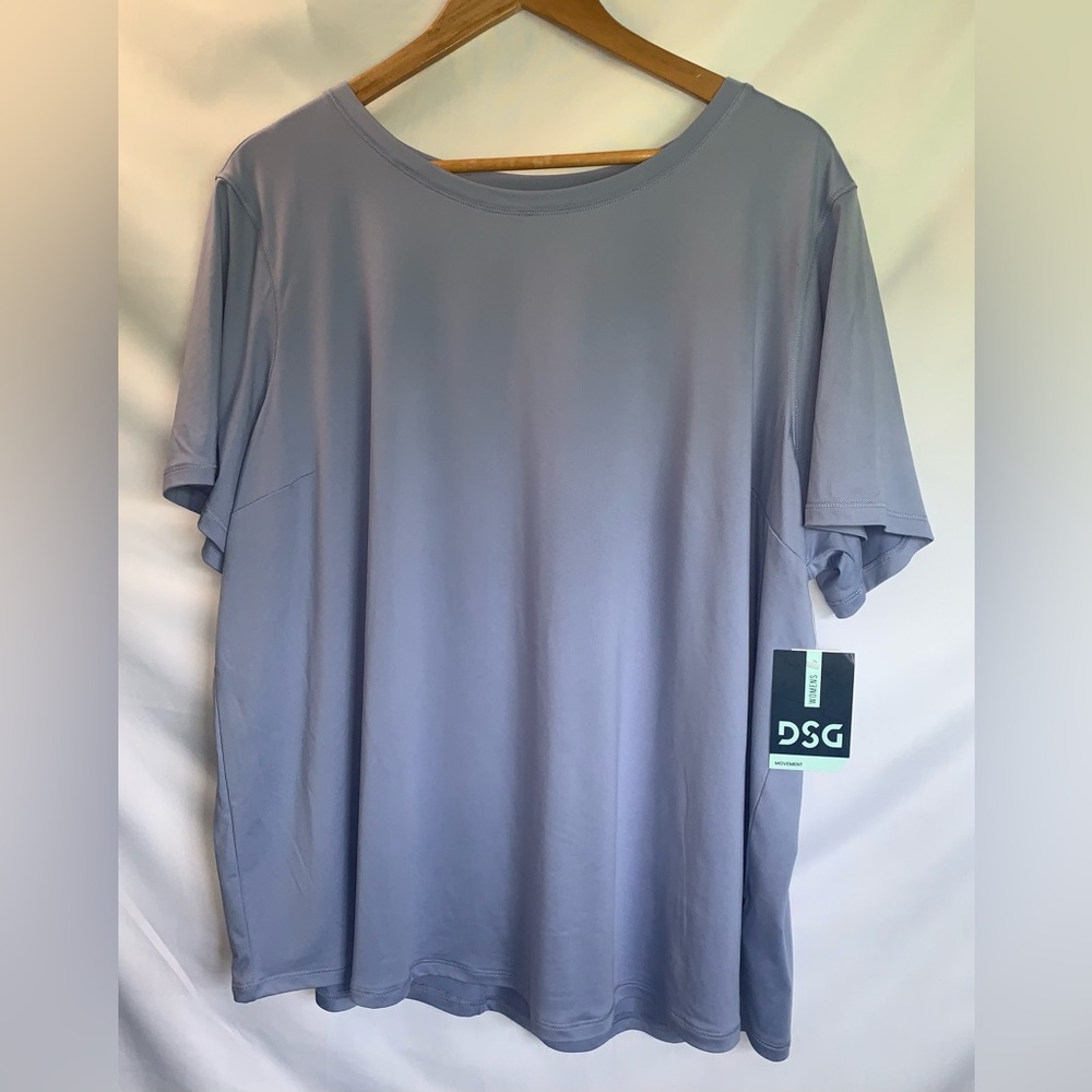 NWT DSG Women's Movement T-Shirt Purple Periwinkle Pearl DAW11150Y Size 2X